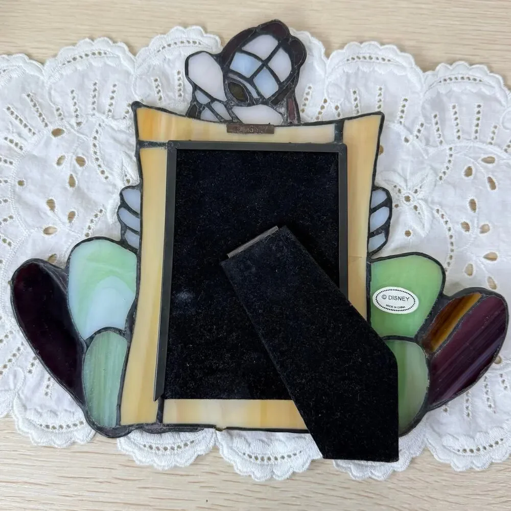 Vintage Dale Tiffany Mickey & Co Disney Goofy Stained Glass 3.5 x 5 Photo Frame
